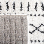 SAFAVIEH Arizona Shag Collection Area Rug - 10' x 14', Ivory & Black, Moroccan Design, Non-Shedding & Easy Care, 1.6-inch Thick Ideal for High Traffic Areas in Living Room, Bedroom (ASG741Z)