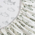 Eddie Bauer - King Sheets, Cotton Flannel Bedding Set, Brushed For Extra Softness, Cozy Home Decor (School of Fish, King)