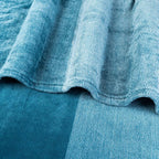 PAVILIA Blue Ombre Fleece Throw Blanket for Couch, Soft Flannel Blanket for Sofa Bed Room, Plush Lightweight Turquoise Light Blue Gradient Blanket, Cozy Microfiber Decorative Gift Throw, 50x60