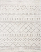 SAFAVIEH Arizona Shag Collection Area Rug - 6'7" x 9'2", Ivory & Beige, Moroccan Design, Non-Shedding & Easy Care, 1.6-inch Thick Ideal for High Traffic Areas in Living Room, Bedroom (ASG741A)