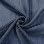 Aiyufeng Navy Blue Sheer Curtains/Valances 14 Inch Length for Kitchen, Small Short Casual Voile Valance Curtain Window Treatment Decor for Living Room Bathroom Cafe Laundry Basement, 60" W x 14" L