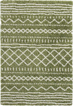 SAFAVIEH Arizona Shag Collection Accent Rug - 4' x 6', Green & Ivory, Moroccan Design, Non-Shedding & Easy Care, 1.6-inch Thick Ideal for High Traffic Areas in Entryway, Living Room, Bedroom (ASG741X)