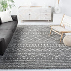 SAFAVIEH Arizona Shag Collection Area Rug - 8' Square, Brown & Ivory, Moroccan Design, Non-Shedding & Easy Care, 1.6-inch Thick Ideal for High Traffic Areas in Living Room, Bedroom (ASG741B)