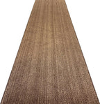 Custom Length Cut to Size Wide Width Carpet Runner Rug for Hallways, Slip Resistant Latex Rubber Backed, 31 inch Wide X Customized Length, Stripe Brown, 31 inch X 17 feet
