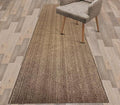 Custom Length Cut to Size Wide Width Carpet Runner Rug for Hallways, Slip Resistant Latex Rubber Backed, 31 inch Wide X Customized Length, Stripe Brown, 31 inch X 17 feet