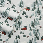 Eddie Bauer - Full Sheets, Cotton Flannel Bedding Set, Brushed For Extra Softness, Cozy Home Decor (Tree Farm, Full)