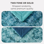 Bedsure GentleSoft Sherpa Fluffy Blanket Twin Size - Fleece Warm and Cozy Throw for Women Gift, Plush & Fuzzy Faux Fur Christmas Blanket for Couch, Sofa, Bed Decor, Tie Dye Design, Teal, 60x80 Inches