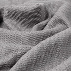 COTTON CRAFT Soft Cotton Thermal Blanket - Plush Herringbone Twill - All Season Luxurious Breathable Skin Friendly Lightweight Cooling Throw Blanket - Sofa Couch Travel Camping Dorm - Full Queen Grey