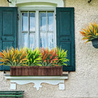 8 Pcs Outdoor Fake Plants UV Resistant Artificial Tall Grass Plants Faux Tropical Flowers Bushes Fall Winter Summer Planters Yard Patio Front Porch Décor Plastic Greenery Shrubs Decoration