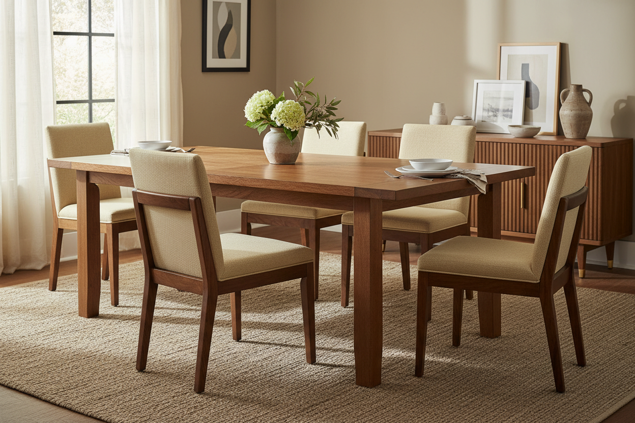 Dining Furniture

Our dining tables, chairs, and storage pieces are crafted for gathering. Designed with durable materials and balanced proportions, they make everyday meals and special occasions equally comfortable and stylish. (make it real photo)